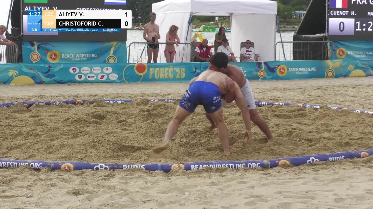 Vusal ALIYEV (AZE) vs. CHRISTOFORIDIS Christos (GRE) • A | Round 2 • Men's BW 80Kg background
