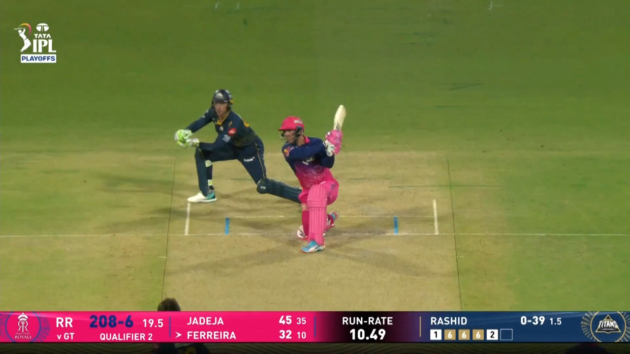 IPL 2026 Q2: GT vs RR - Donovan Ferreira Six