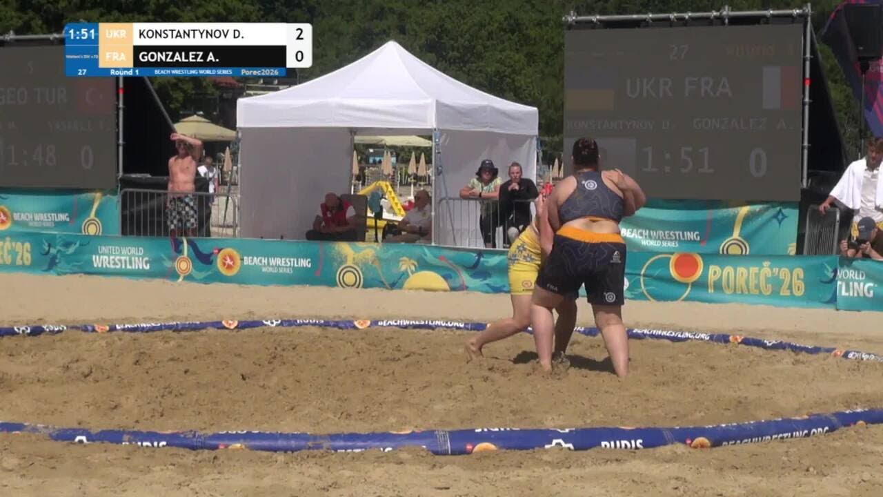 Daria KONSTANTYNOVA (UKR) vs. Angelique Carole GONZALEZ (FRA) • Round 1 • Women's BW +70Kg background