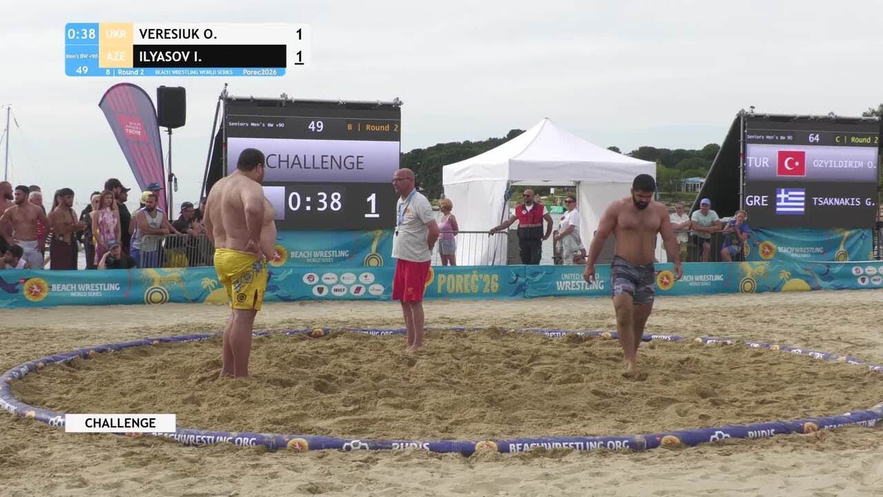 Oleksandr VERESIUK (UKR) vs. Islam ILYASOV (AZE) • B | Round 2 • Men's BW +90Kg background