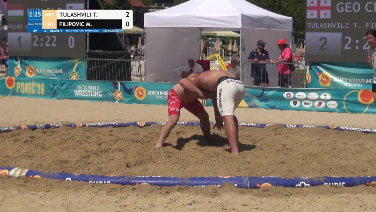 Tornike TULASHVILI (GEO) vs. Mate FILIPOVIC (CRO) • A | Round 1 • Men's BW 90Kg background