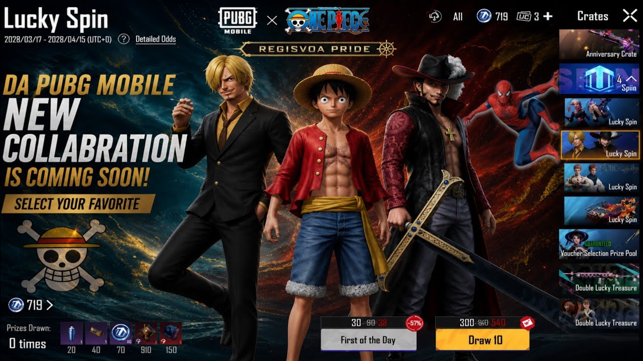 New Prize Path Is Here | And IP Collab New Survey Select Your Favourite Collab | PUBGM