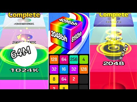 1024K in 8192K tile - Ball Run Infinity vs X2 Blocks vs Jelly Run 2048 (BH Series 3/3) | Max Levels