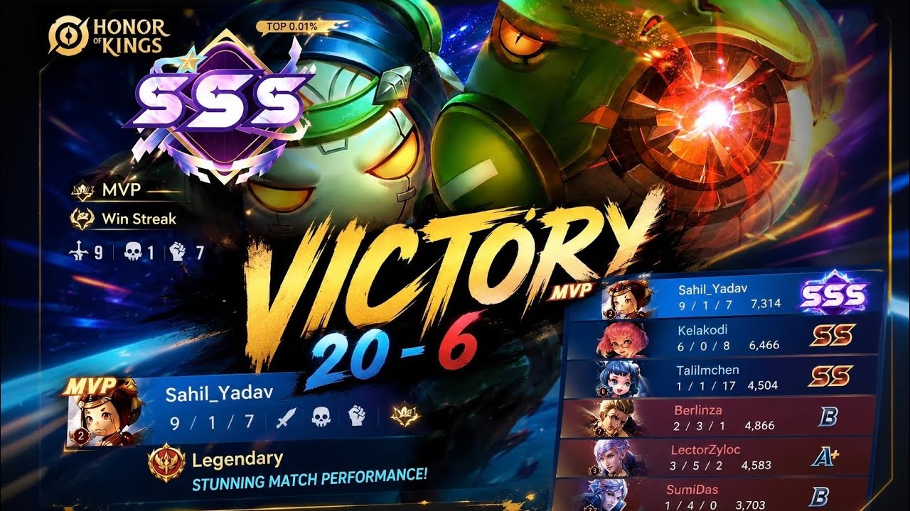 Legendary 20-6 Victory with Luban No.7 I Honor of Kings Ranked π«‘ #hok #honorofkings