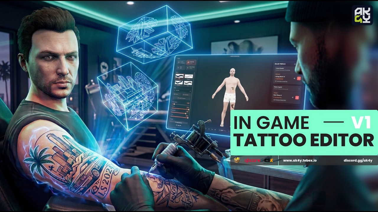 FiveM | In-Game Tattoo Editor with Job System