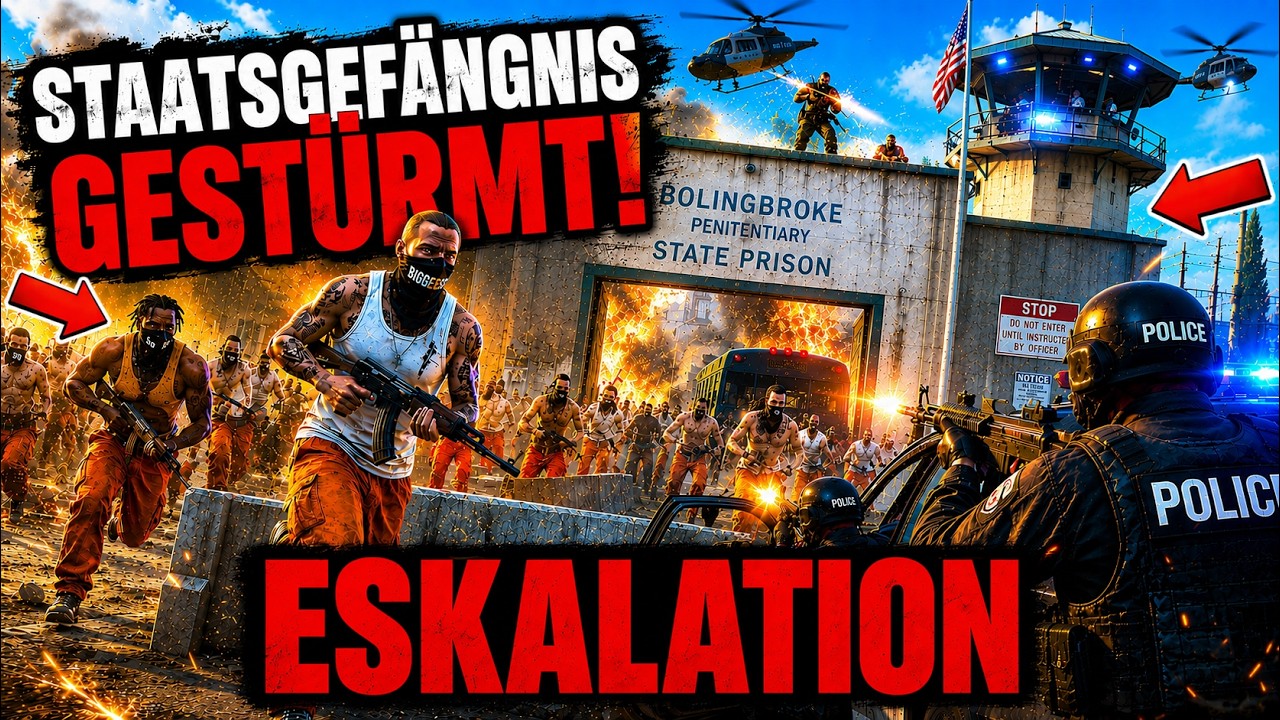 ESKALATION IM STAATSGEFÄNGNIS IN GTA 5 RP🤬😱 (ESKALIERT KOMPLETT) GVMP HIGHLIGHTS #692