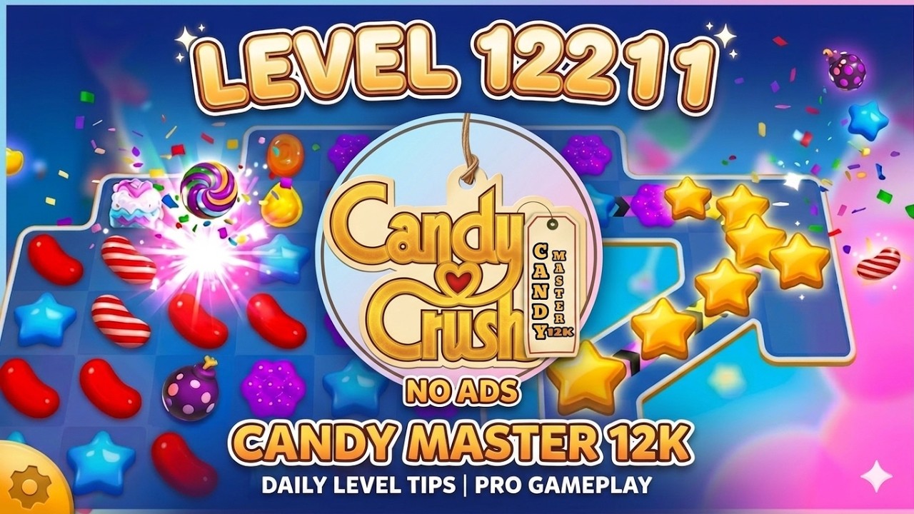 Candy Crush Level 12211 - Pro Gameplay | No Commentary | Candy Master 12K background