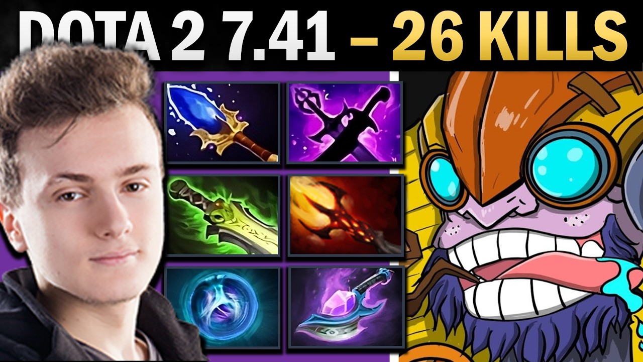 Tinker Dota 2 7.41 with 26 Kills and Aghanims - Dota 2 Gameplay