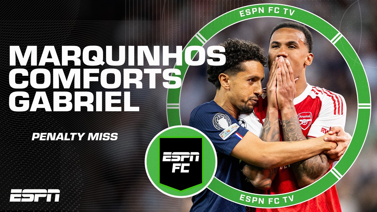 'It's always nice to see that' - Frank Leboeuf on Marquinhos comforting Gabriel π€ | ESPN FC background