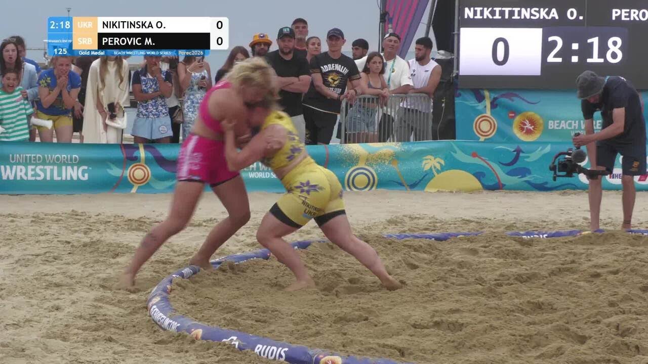 Olena NIKITINSKA (UKR) vs. Masa PEROVIC (SRB) • Gold Medal • Women's BW 70Kg background