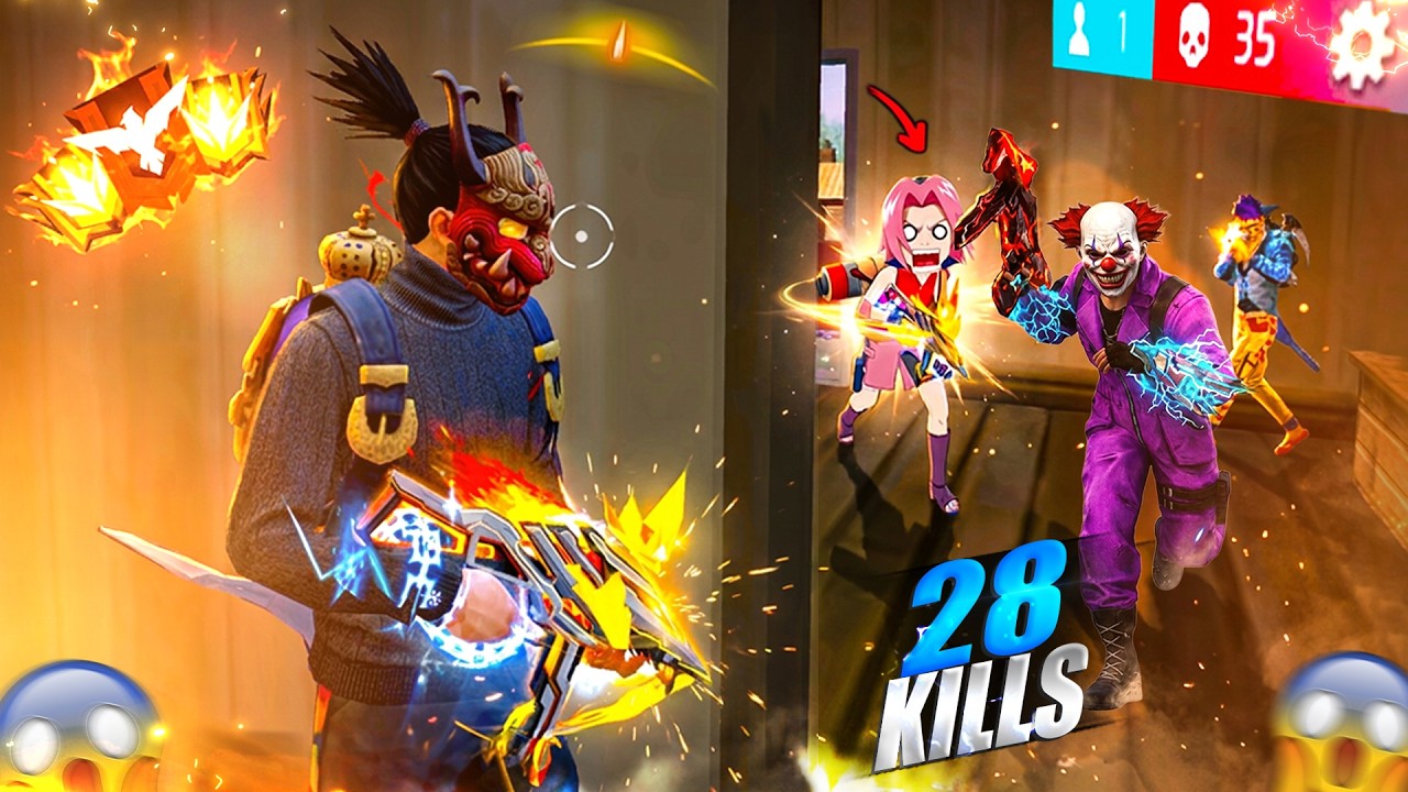SOLO VS SQUAD 27 KILLS UNSTOPPABLE GAMEPLAY 🤯 M1887 + M4A1 🎯GARENA FREE FIRE - PK GAMERS #freefire