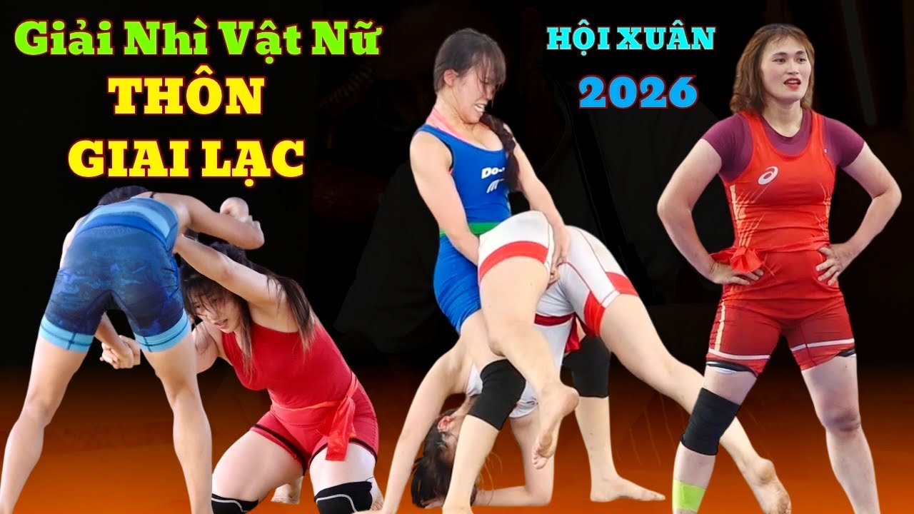 GIẢI NHÌ VẬT NỮ THÔN GIAI LẠC MÊ LINH năm 2026,Đấu Vật Traditional Vietnamese women's Wrestling. background
