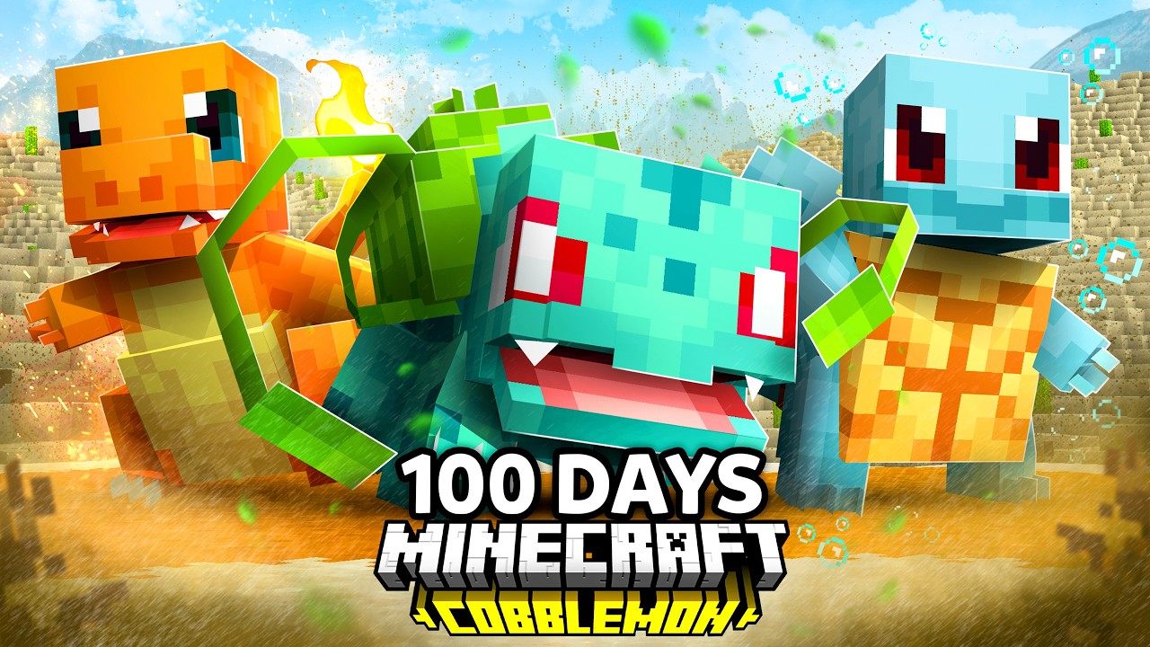 I Spent 100 Days in Cobblemons BIGGEST MODPACK VS. my Rival! (Duos Cobblemon)