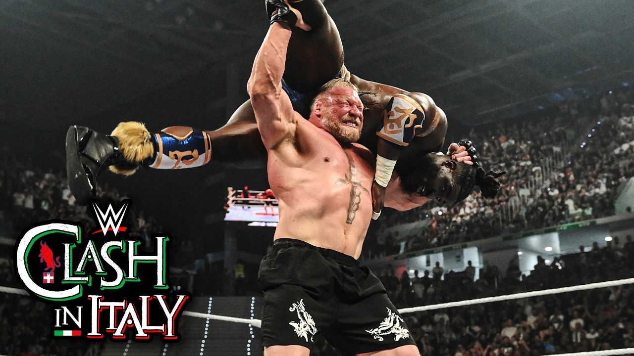 Oba Femi vs. Brock Lesnar: WWE Clash in Italy 2026 highlights background