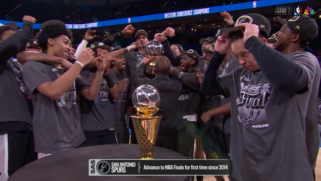 The Spurs Receive The Oscar Robertson Trophy As The 2025-26 NBA Western Conference Champions!