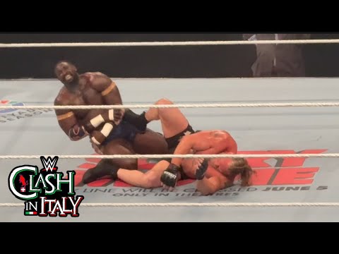 Brock Lesnar vs Oba Femi Full Match - WWE Clash in Italy 5/31/2026 background