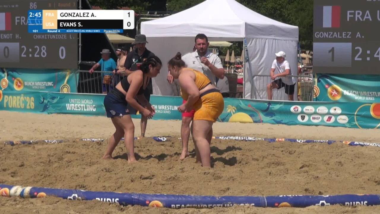 Angelique Carole GONZALEZ (FRA) vs. Sadie Elyse EVANS (USA) • Round 4 • Women's BW +70Kg background