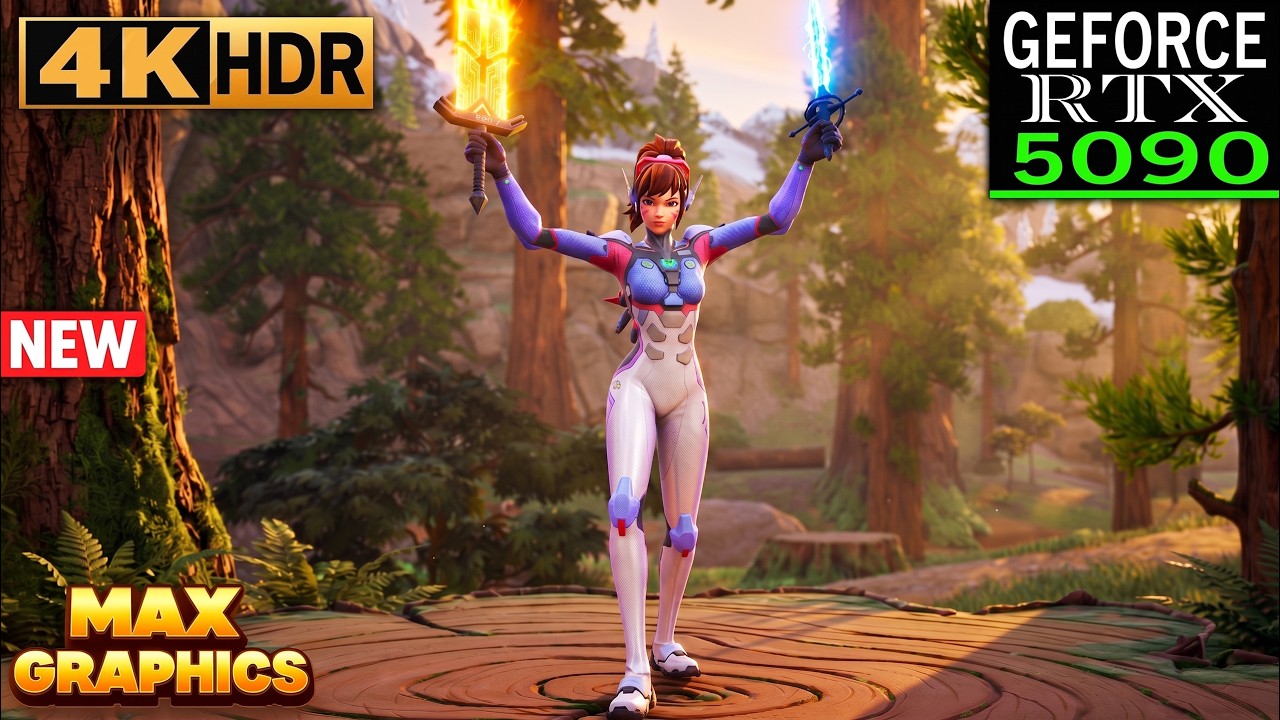 Fortnite D.VA Skin Gameplay | 4K Max Graphics "Zero Build" (Chapter 7 Season 2)