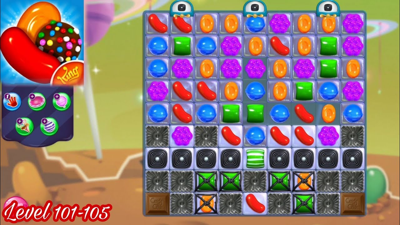 Candy Crush Saga - Nightmarishly Hard Leval 101-105 Complete - Best Gameplay Pro background