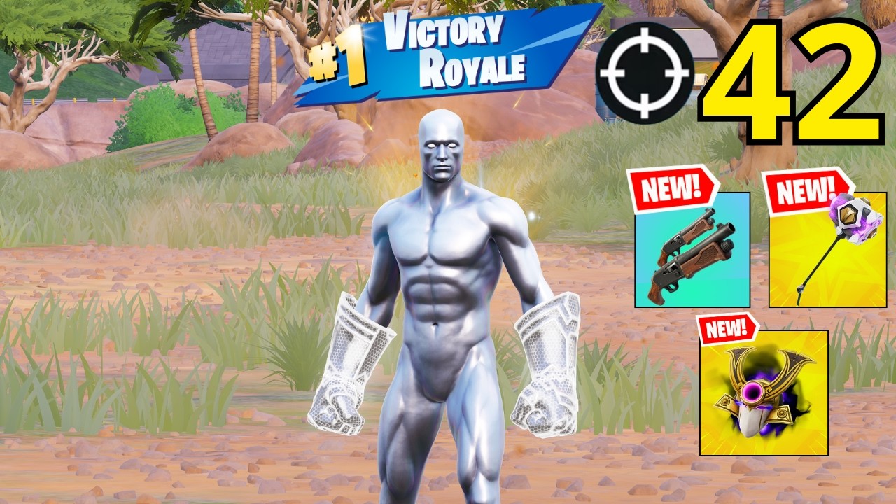 40 Elimination SILVER SURFER Gameplay Wins Zero Build (NEW FORTNITE CHAPTER 7 SEASON 2)