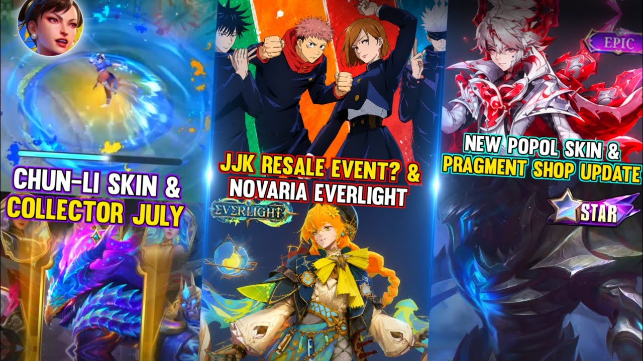 JUJUTSU KAISEN EVENT RESALE | NOVARIA EVERLIGHT SKIN | STREET FIGHTER 6 SKIN | COLLECTOR JUNE & JULY