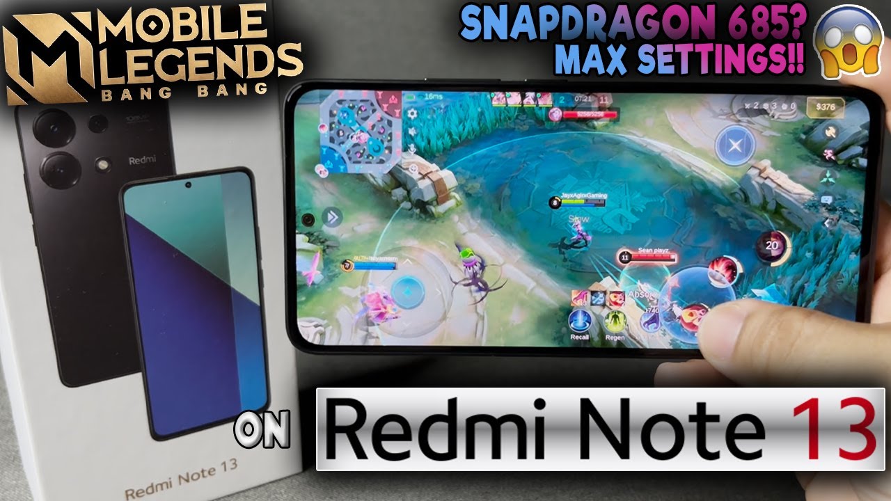 Mobile Legends: Bang Bang GAME TEST on Redmi Note 13 | SNAPDRAGON 685 MAX SETTINGS?! 😱️🔥 background