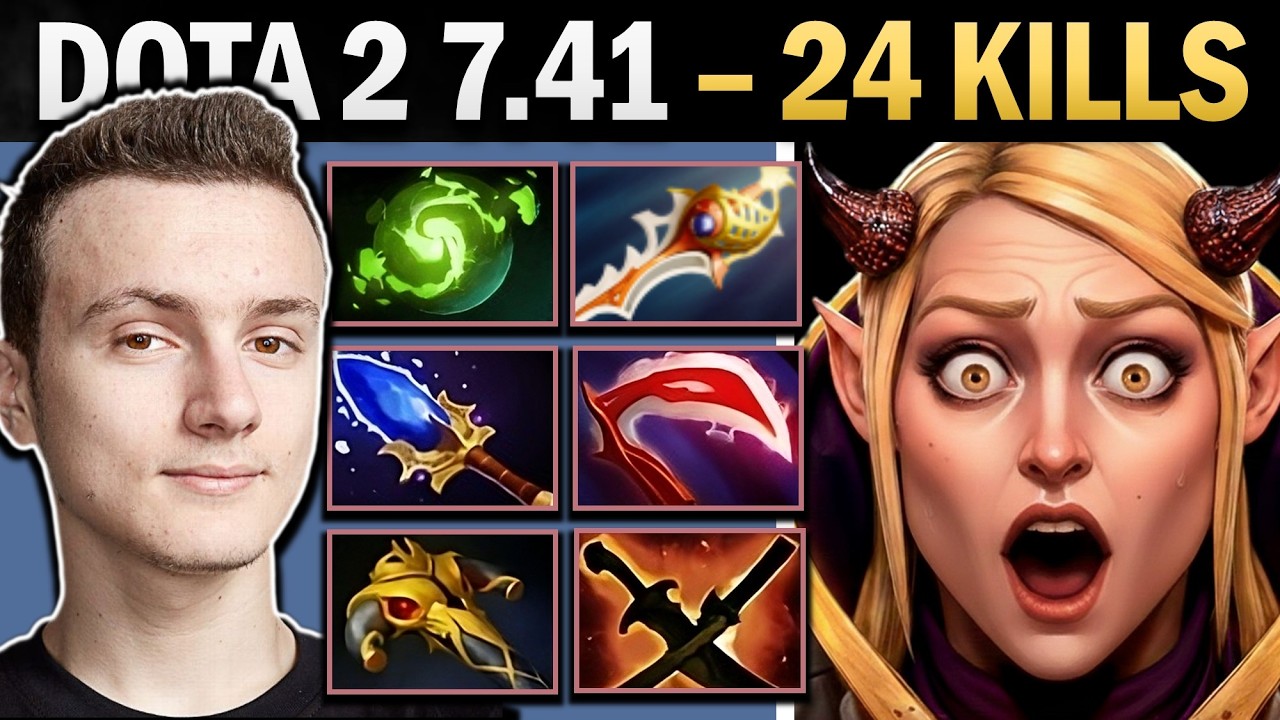 Invoker Dota 2 7.41 with 24 Kills and Desolator - Dota 2 Gameplay