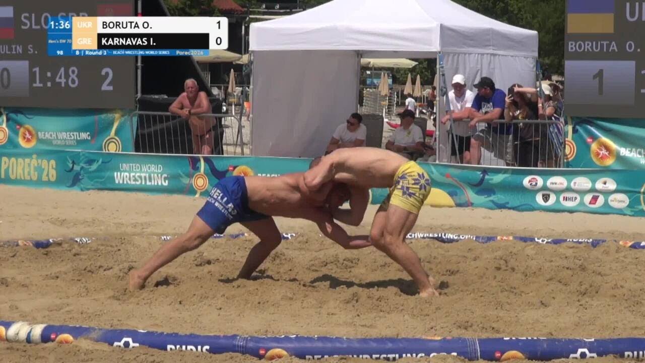 Oleksii BORUTA (UKR) vs. Ilias Rafail KARNAVAS (GRE) • B | Round 3 • Men's BW 70Kg background