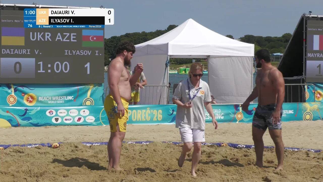 Vazha DAIAURI (UKR) vs. Islam ILYASOV (AZE) • B | Round 3 • Men's BW +90Kg background