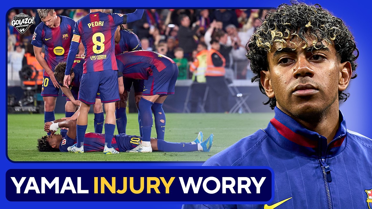 Lamine Yamal LIMPS OFF in Barcelona win over Celta Vigo background