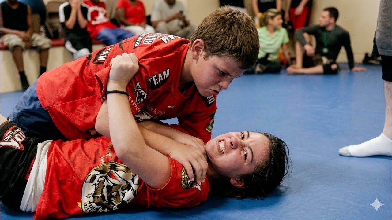 Technical BJJ Girl vs Stronger Boy | Submission Wrestling