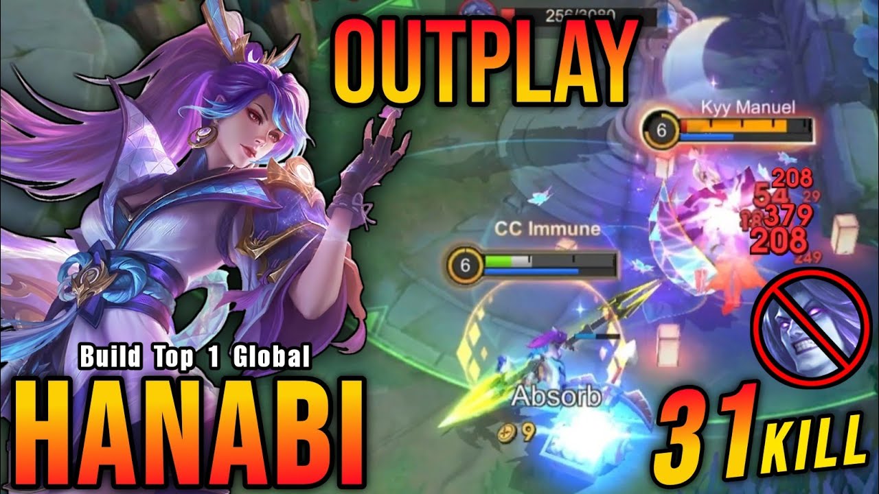 31 Kills!! Insane Outplay Hanabi MVP 17.1 Points!! - Build Top 1 Global Hanabi ~ MLBB