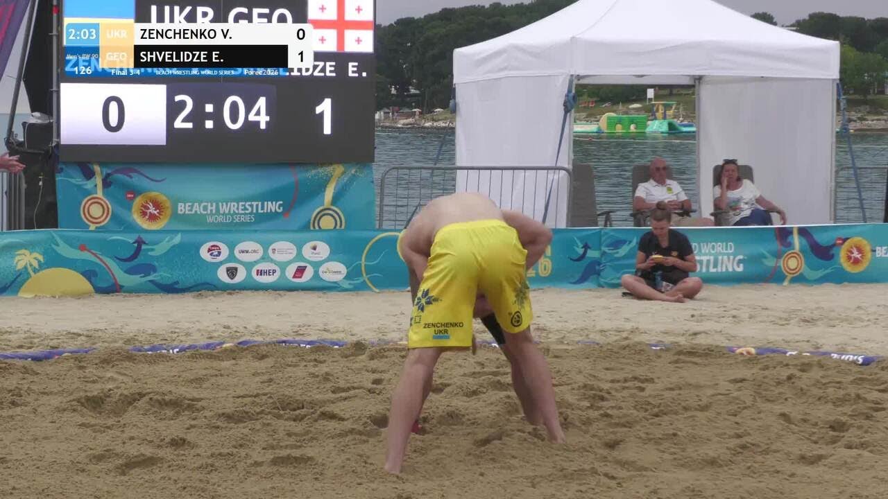 Vladyslav ZENCHENKO (UKR) vs. Evsem SHVELIDZE (GEO) • Final 3-4 • Men's BW 90Kg background