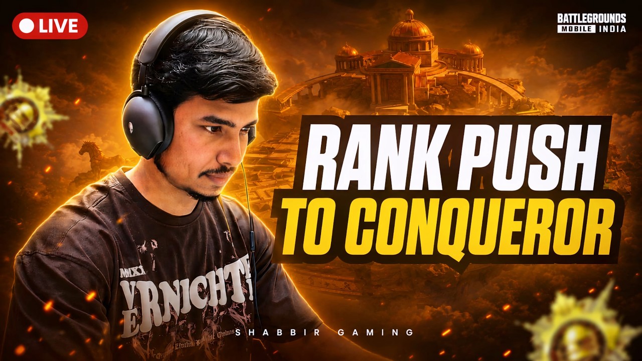 SERIOUS RANK PUSH TO CONQUEROR | BGMI LIVE