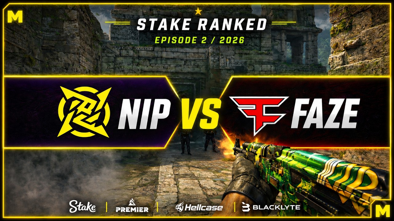 NIP VS FaZe — Stake Ranked Episode 2 | Highlights | CS2 background