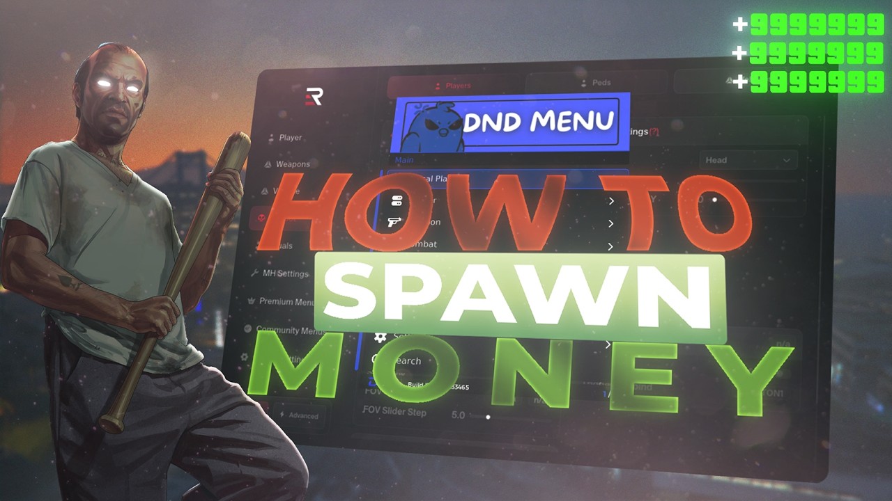 How To Spawn Money on FiveM with redENGINE x DND Menu