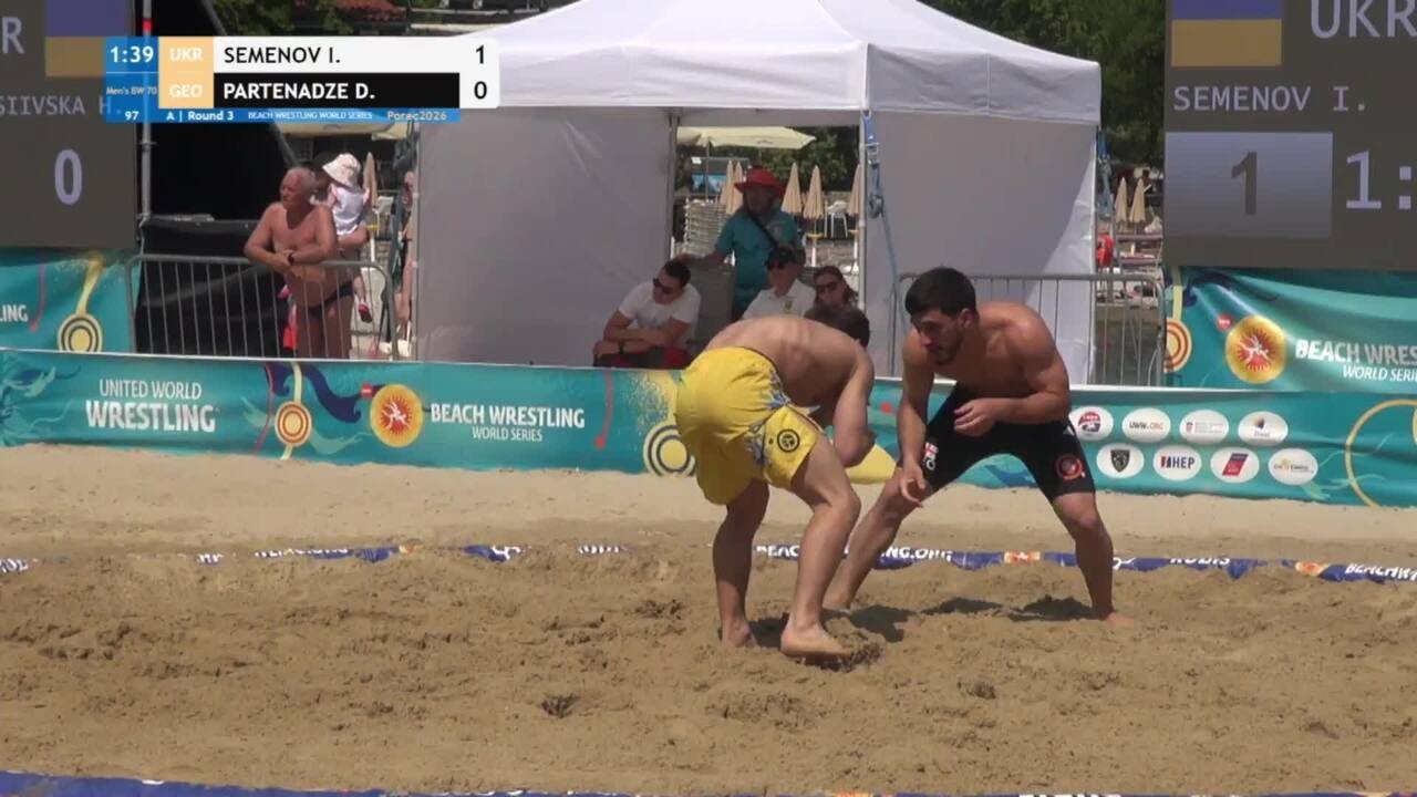Ivan SEMENOV (UKR) vs. Davit PARTENADZE (GEO) • A | Round 3 • Men's BW 70Kg background