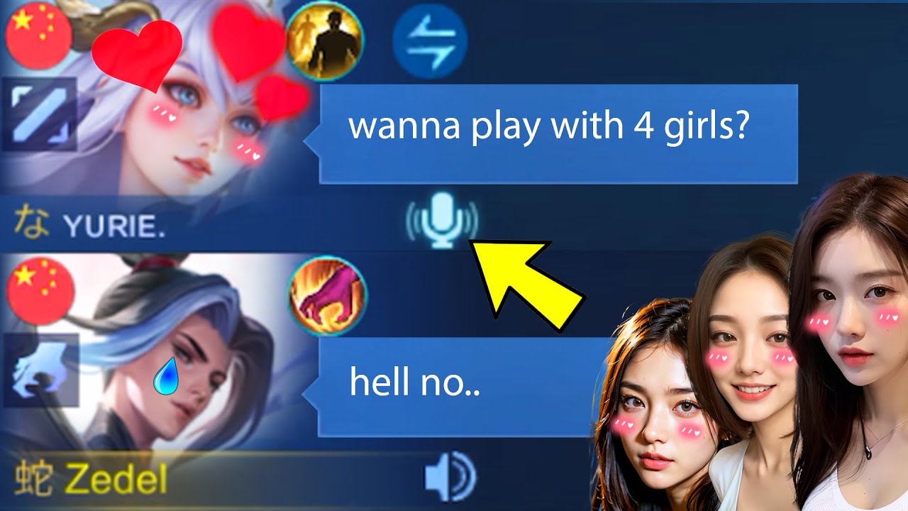 I played with 4 girls in ranked..THEY ALL TRASHTALK ME!!đ€Ź (5 men mic open) background