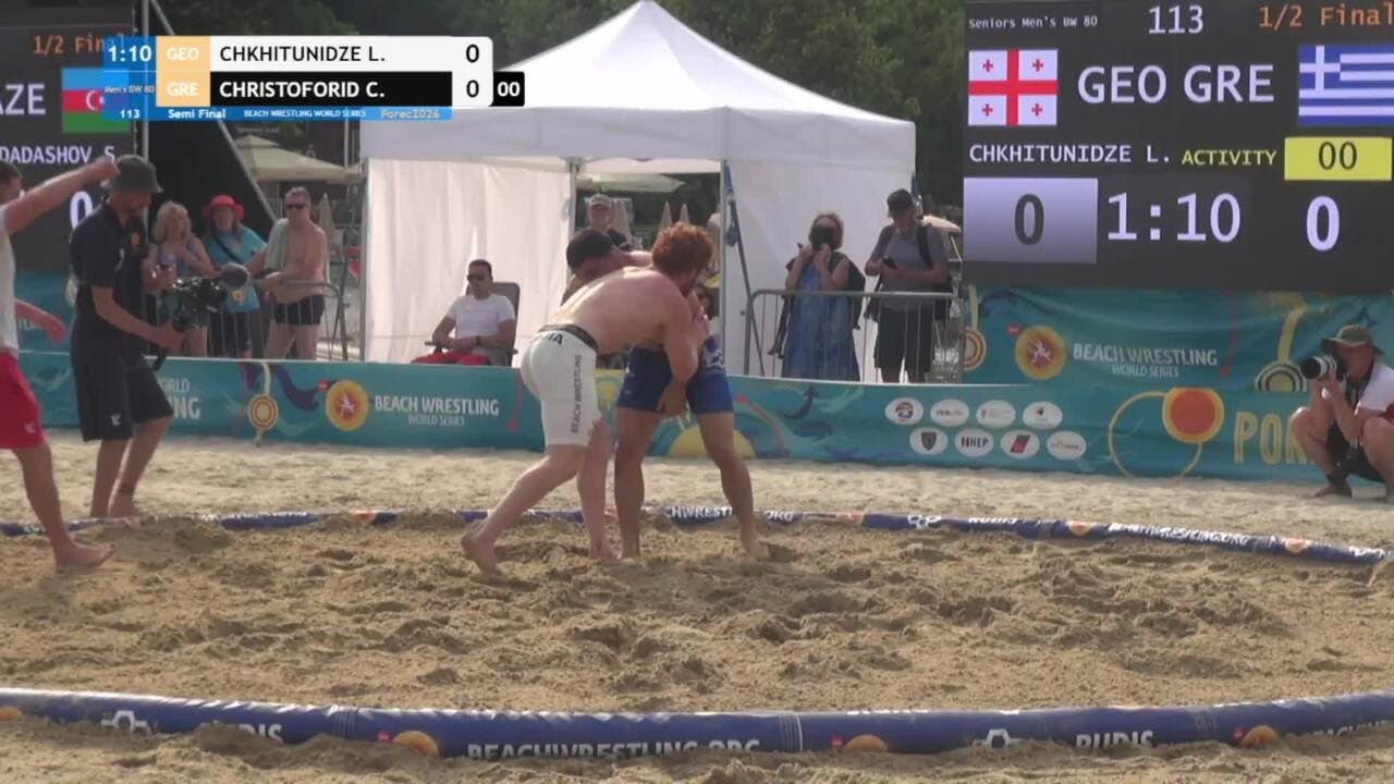Luka CHKHITUNIDZE (GEO) vs. CHRISTOFORIDIS Christos (GRE) • Semi Final • Men's BW 80Kg background