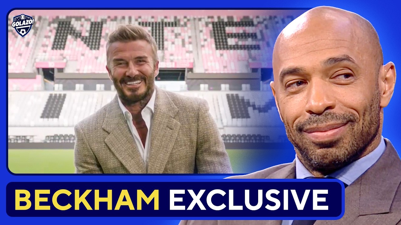 Sir David Beckham talks Inter Miami's new stadium, Lionel Messi, & the Champions League | UCL Today background