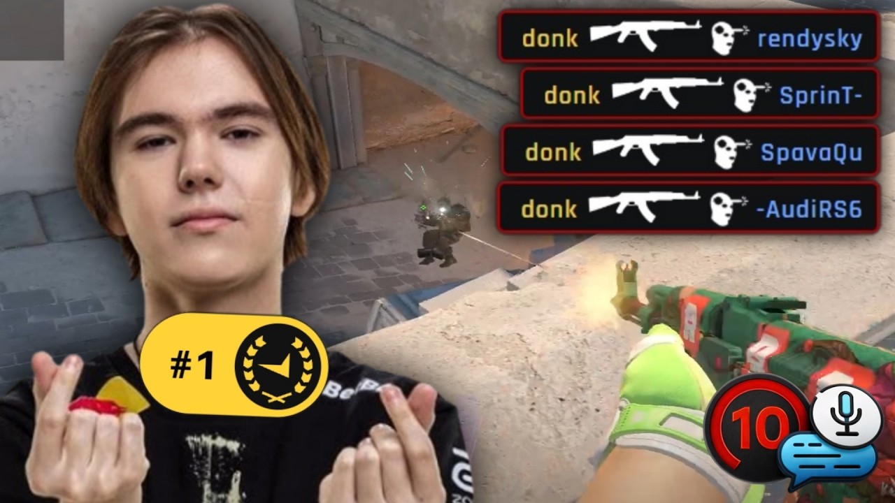 donk Destroys High ELO FACEIT Players | CS2 Highlights background