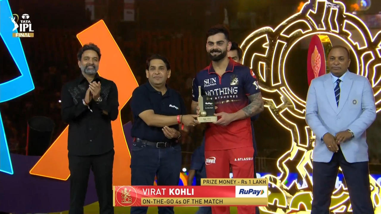 IPL 2026 Final: RCB vs GT - RuPay On-The-Go 4s of the Match - Virat Kohli background