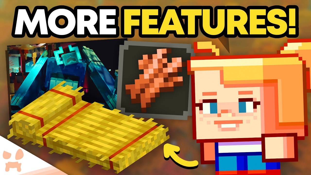 MINECRAFT JUST REVEALED MORE NEW FEATURES: TWISTED WARDEN, STRAW BED + BOUNCY SHROOMS