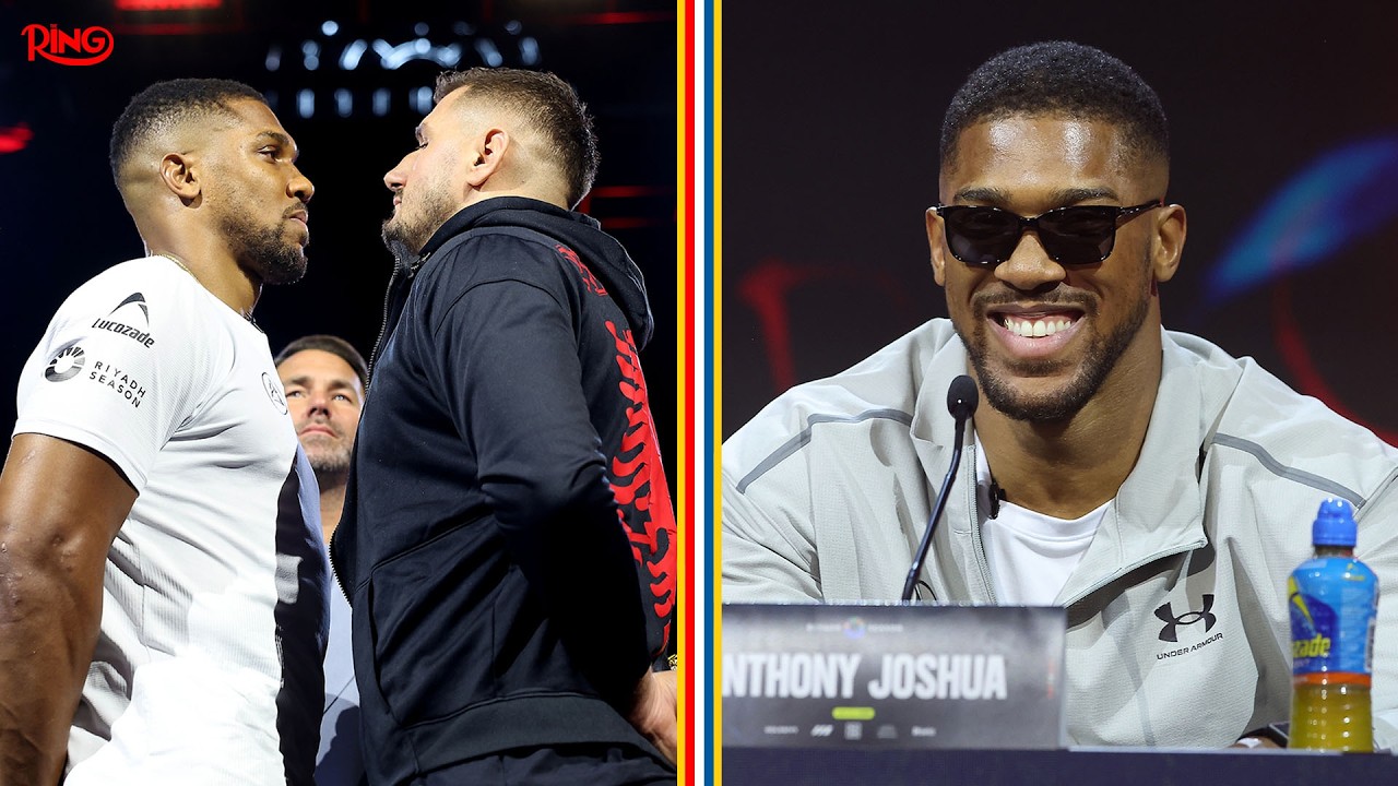 AJ TRADES WORDS WITH PRENGA! Anthony Joshua vs Kristian Prenga | FULL PRESS CONFERENCE background