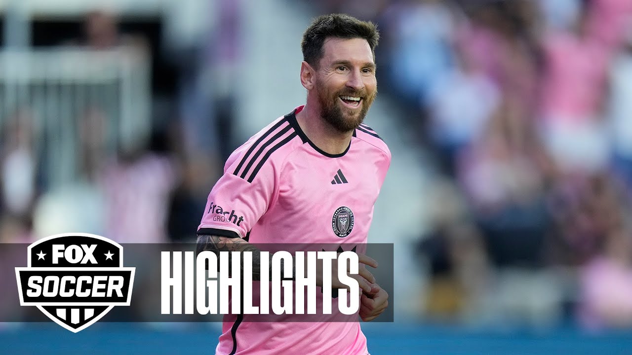 Lionel Messi scores BACK-TO-BACK goals in Inter Miami's 5-0 win over Orlando | FOX Soccer background