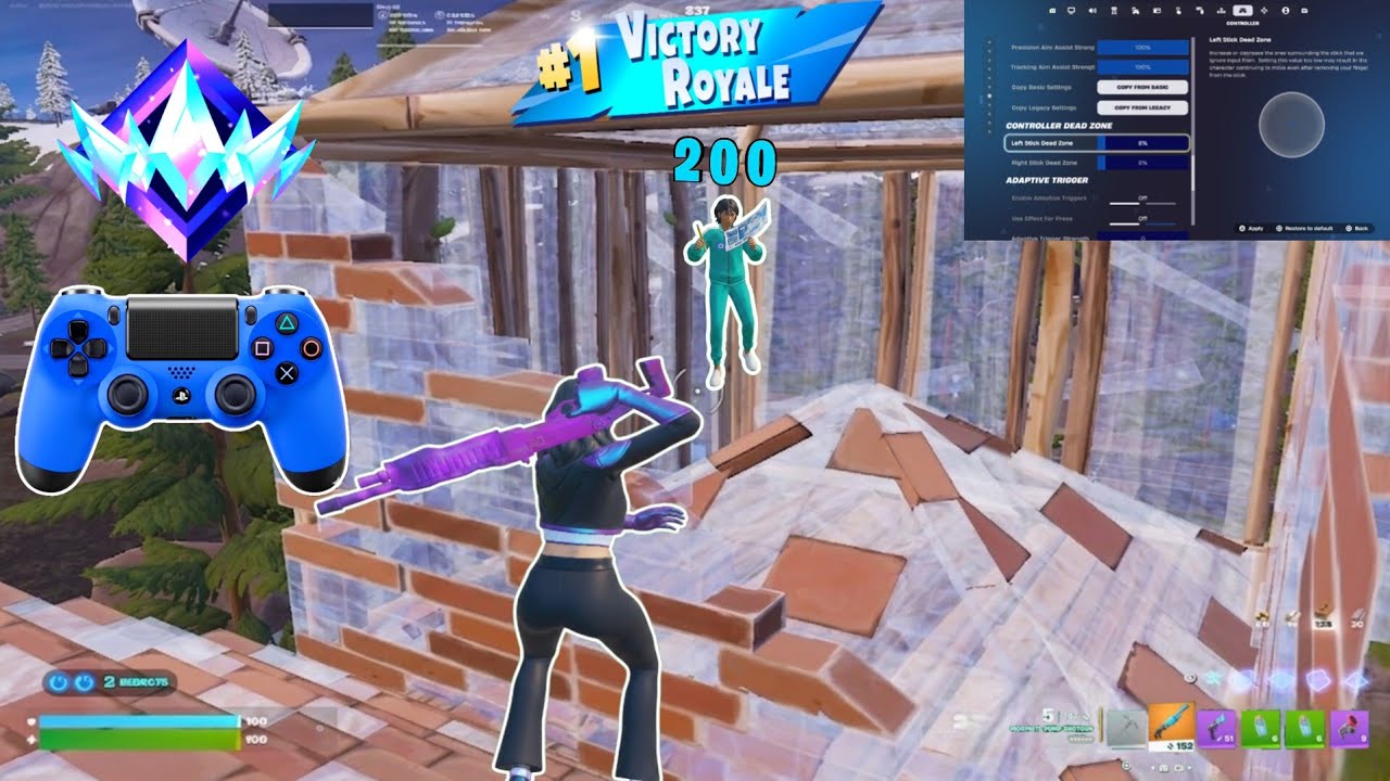 *UPDATED* BEST Controller Settings For Fortnite Season 2! (PS4/XBOX/PS5/PC) Ps4 Controller Gameplay background