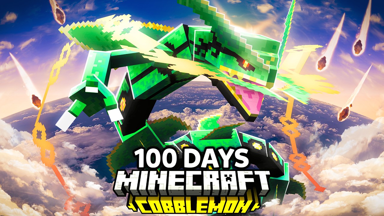 I Spent 100 Days as a LEGENDARY MEGA TRAINER in Pokémon Minecraft Vs my Rival! (Duos Cobblemon) background