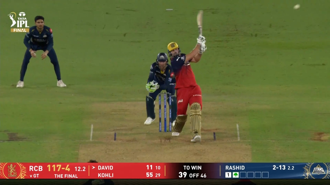 IPL 2026 Final: RCB vs GT - Tim David Six background