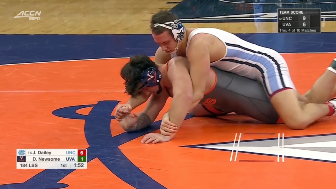 184lbs Jake Dailey (North Carolina) vs Dylan Newsome (Virginia) background