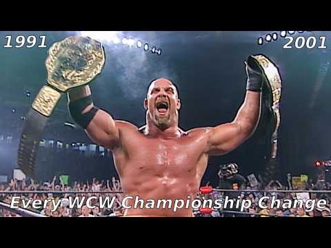Every WCW World Heavyweight Championship Change (1991-2001) background
